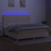 vidaXL &Kappa;&rho;&epsilon;&beta;ά&tau;&iota; Boxspring &mu;&epsilon; &Sigma;&tau;&rho;ώ&mu;&alpha; & LED &Kappa;&rho;&epsilon;&mu; 200x200 &epsilon;&kappa;. &Upsilon;&phi;&alpha;&sigma;&mu;ά&tau;&iota;&nu;&omicron;