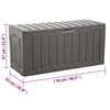 vidaXL Μπαούλο Αποθήκευσης Μαύρο 118 x 53 x 57 εκ. Πολυπροπυλένιο