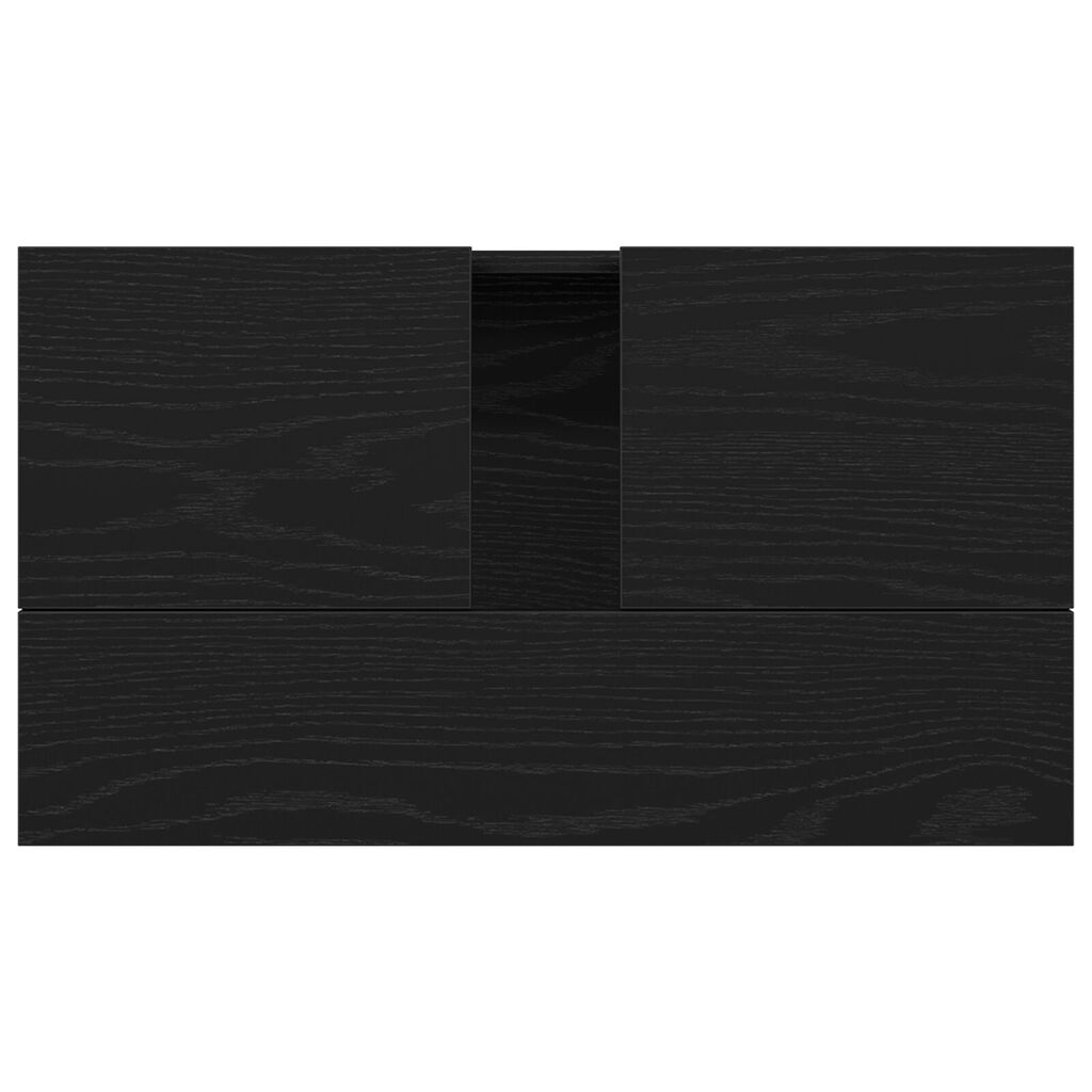 vidaXL Ντουλάπι Wash μαύρη δρυ 58x33x60 εκ. Επεξεργασμένο ξύλο