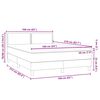 vidaXL &Kappa;&rho;&epsilon;&beta;ά&tau;&iota; Boxspring &mu;&epsilon; &Sigma;&tau;&rho;ώ&mu;&alpha; & LED &Rho;&omicron;&zeta; 160x210 &epsilon;&kappa;. &Beta;&epsilon;&lambda;&omicron;ύ&delta;&iota;&nu;&omicron;