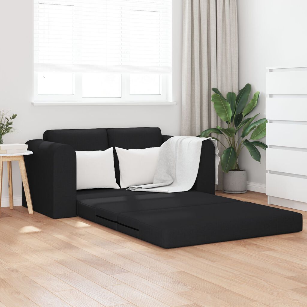 vidaXL Καναπές Κρεβάτι 2 σε 1 Μαύρος 148x71x83 εκ.