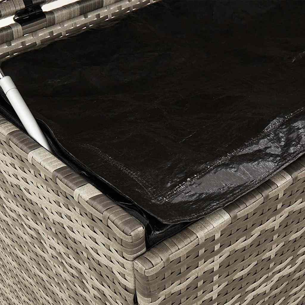 vidaXL Κουτί Αποθήκευσης Κήπου με Ρόδες 110x55x73 εκ. Συνθετικό Ρατάν