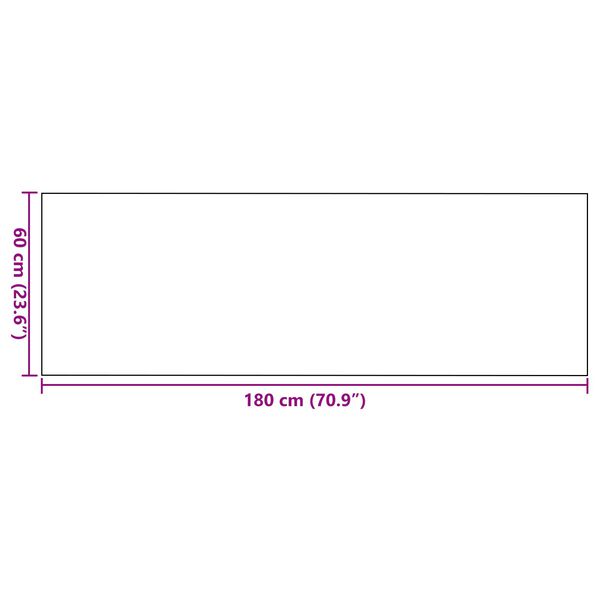 vidaXL Χαλάκι Εξώπορτας Μαύρο 60 x 180 cm Πολυπροπυλένιο και βινύλιο