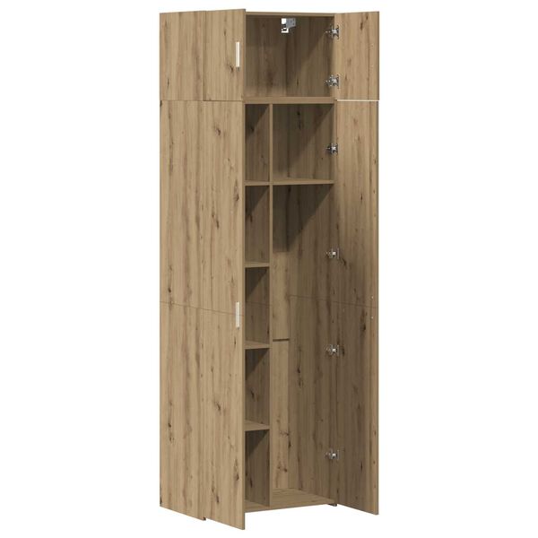 vidaXL Ντουλάπα Αποθήκευσης Ξύλο Δρυός 70x42.5x225 εκ. Επεξεργασμένο Ξύλο