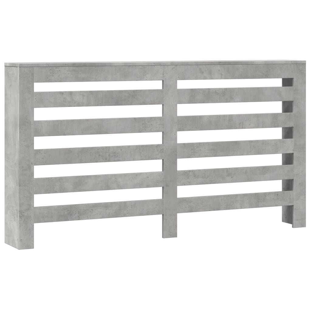 vidaXL Κάλυμμα Καλοριφέρ Γκρι Σκυροδέματος 149x20x82 εκ. Επεξ. Ξύλο