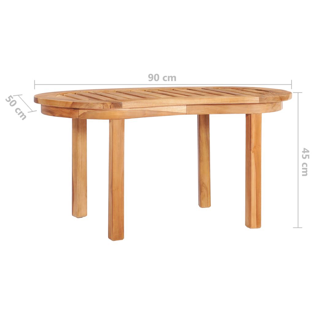 vidaXL Τραπεζάκι Σαλονιού 90 x 50 x 45 εκ. από Μασίφ Ξύλο Teak