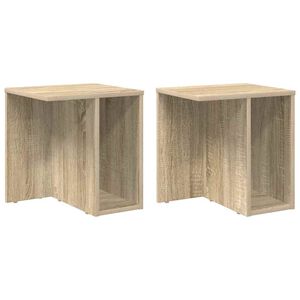 vidaXL End Table 2 pcs &Delta;&rho;ύ&sigmaf; Sonoma 37 x 32 x 40 &epsilon;&kappa; &Epsilon;&pi;&epsilon;&xi;&epsilon;&rho;&gamma;&alpha;&sigma;&mu;έ&nu;&omicron; &xi;ύ&lambda;&omicron;