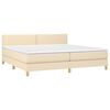 vidaXL &Kappa;&rho;&epsilon;&beta;ά&tau;&iota; Boxspring &mu;&epsilon; &Sigma;&tau;&rho;ώ&mu;&alpha; &Kappa;&rho;&epsilon;&mu; 200x200 &epsilon;&kappa;. &Upsilon;&phi;&alpha;&sigma;&mu;ά&tau;&iota;&nu;&omicron;