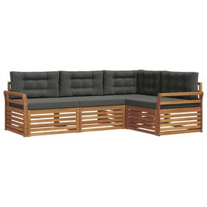 vidaXL &Sigma;&epsilon;&iota;&rho;ά &Kappa;&alpha;&nu;&alpha;&pi;έ &Epsilon;&xi;&omega;&tau;&epsilon;&rho;&iota;&kappa;&omicron;ύ &mu;&epsilon; &mu;&alpha;&xi;&iota;&lambda;ά&rho;&iota; 4 pcs &Phi;&upsilon;&sigma;&iota;&kappa;ό &kappa;&alpha;&iota; &Alpha;&nu;&theta;&rho;&alpha;&kappa;ί