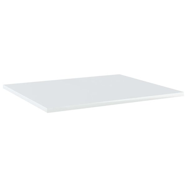 vidaXL Ράφια Βιβλιοθήκης 4 τεμ. Γυαλ. Λευκό 60x50x1,5 εκ. Επεξ. Ξύλο