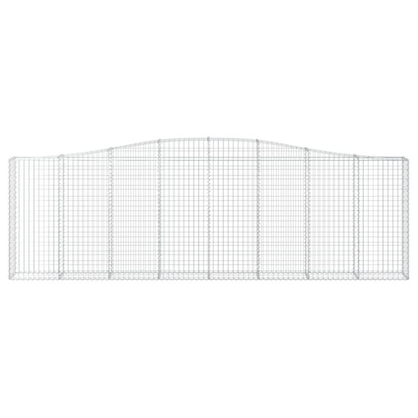 vidaXL Συρματοκιβώτια Τοξωτά 8 τεμ. 400x30x120/140 εκ. Γαλβαν. Ατσάλι