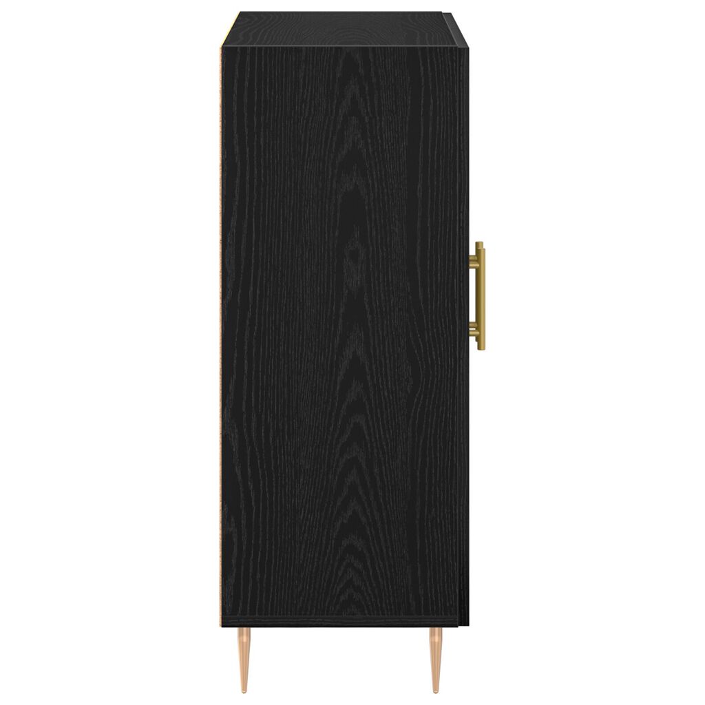 vidaXL Μπουφές Μαύρο Δρυς 69,5x34x90 εκ. Κατασκευασμένο από Ξύλο