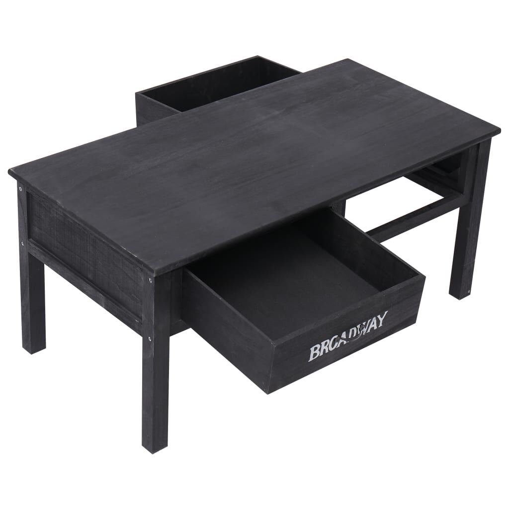 vidaXL Τραπεζάκι Σαλονιού Μαύρο 100 x 50 x 45 εκ. Ξύλινο