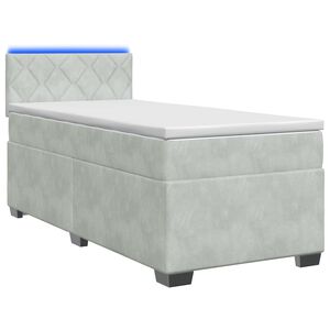 vidaXL &Kappa;&rho;&epsilon;&beta;ά&tau;&iota; Box Spring &mu;&epsilon; &Sigma;&tau;&rho;ώ&mu;&alpha; &kappa;&alpha;&iota; LED &Alpha;&nu;&omicron;&iota;&chi;&tau;ό &gamma;&kappa;&rho;&iota; &Mu;&omicron;&nu;ό &Beta;&epsilon;&lambda;&omicron;ύ&delta;&omicron;