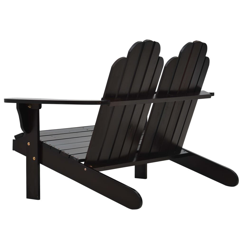 vidaXL Κάθισμα Διπλό Adirondack Καφέ Ξύλινο