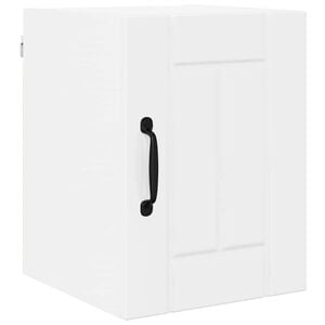 vidaXL Κρεμαστό ντουλάπι κουζίνας με ράφι Υψηλής γυαλάδας λευκό