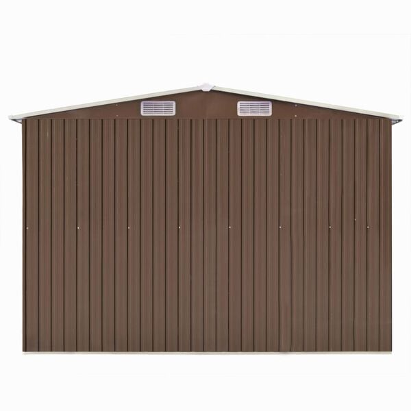 vidaXL Αποθήκη Κήπου Καφέ 257 x 298 x 178 εκ. από Μέταλλο