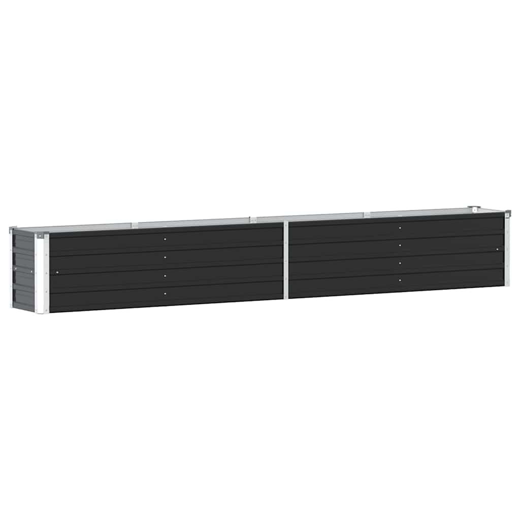 vidaXL Ζαρντινιέρα Υπερυψωμένη Ανθρακί 320x40x45 εκ. Γαλβαν. Χάλυβας