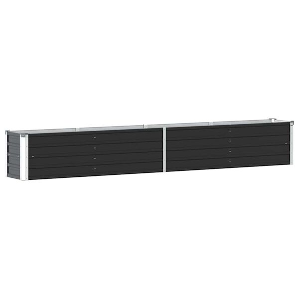 vidaXL Ζαρντινιέρα Υπερυψωμένη Ανθρακί 320x40x45 εκ. Γαλβαν. Χάλυβας