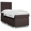 vidaXL Κρεβάτι Boxspring με Στρώμα Σκούρο Καφέ 80x200 εκ. Υφασμάτινο