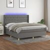 vidaXL &Kappa;&rho;&epsilon;&beta;ά&tau;&iota; Boxspring &mu;&epsilon; &Sigma;&tau;&rho;ώ&mu;&alpha; & LED &Sigma;&kappa;.&Gamma;&kappa;&rho;&iota; 180x200 &epsilon;&kappa; &Upsilon;&phi;&alpha;&sigma;&mu;ά&tau;&iota;&nu;&omicron;