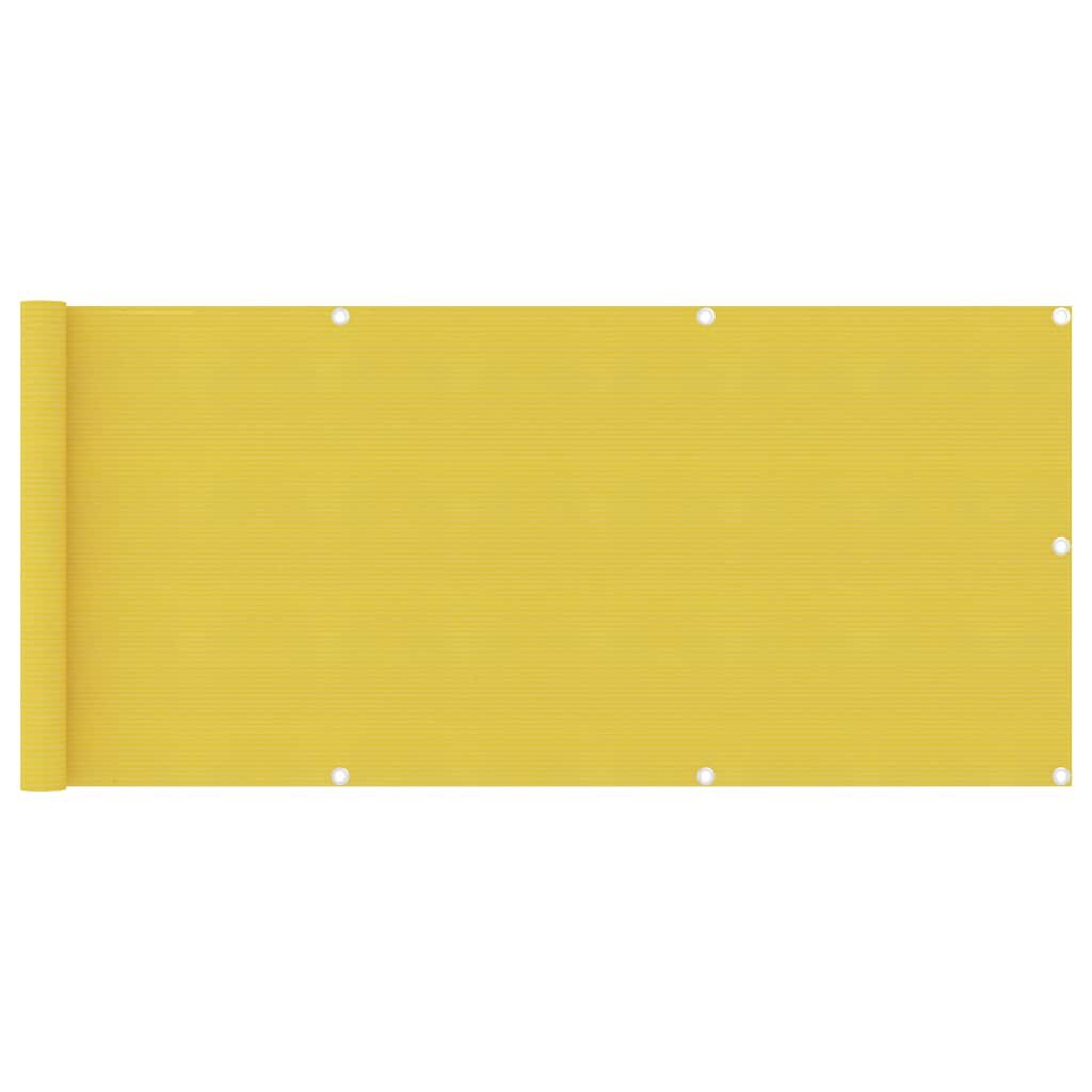 vidaXL Διαχωριστικό Βεράντας Κίτρινο 75 x 500 εκ. από HDPE