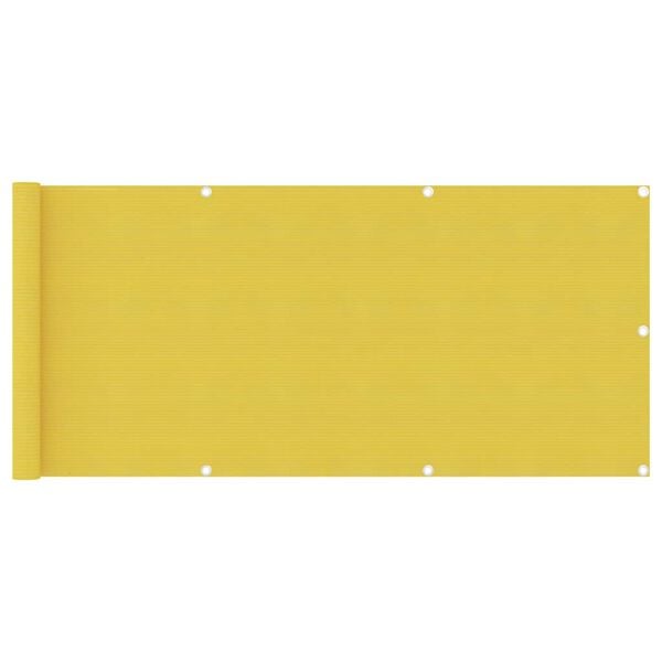 vidaXL Διαχωριστικό Βεράντας Κίτρινο 75 x 500 εκ. από HDPE