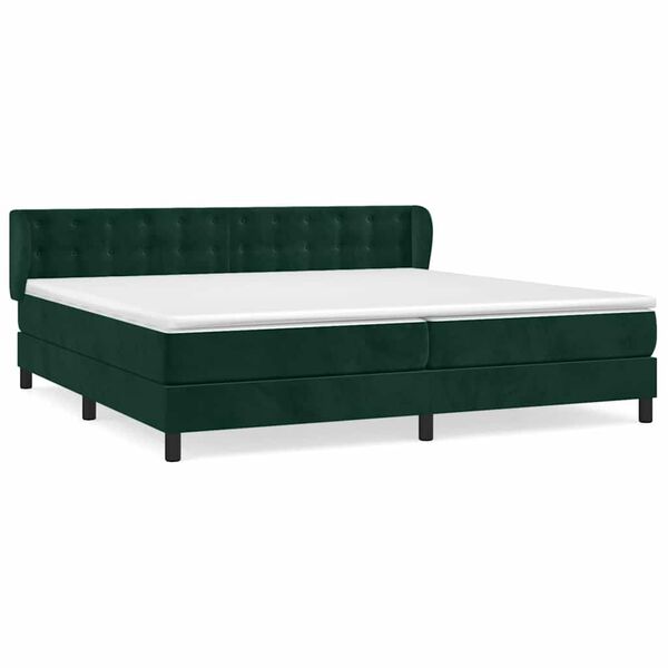 vidaXL &Kappa;&rho;&epsilon;&beta;ά&tau;&iota; Boxspring &mu;&epsilon; &Sigma;&tau;&rho;ώ&mu;&alpha; &Sigma;&kappa;&omicron;ύ&rho;&omicron; &Pi;&rho;ά&sigma;&iota;&nu;&omicron; 200x200&epsilon;&kappa;. &Beta;&epsilon;&lambda;&omicron;ύ&delta;&iota;&nu;&omicron;
