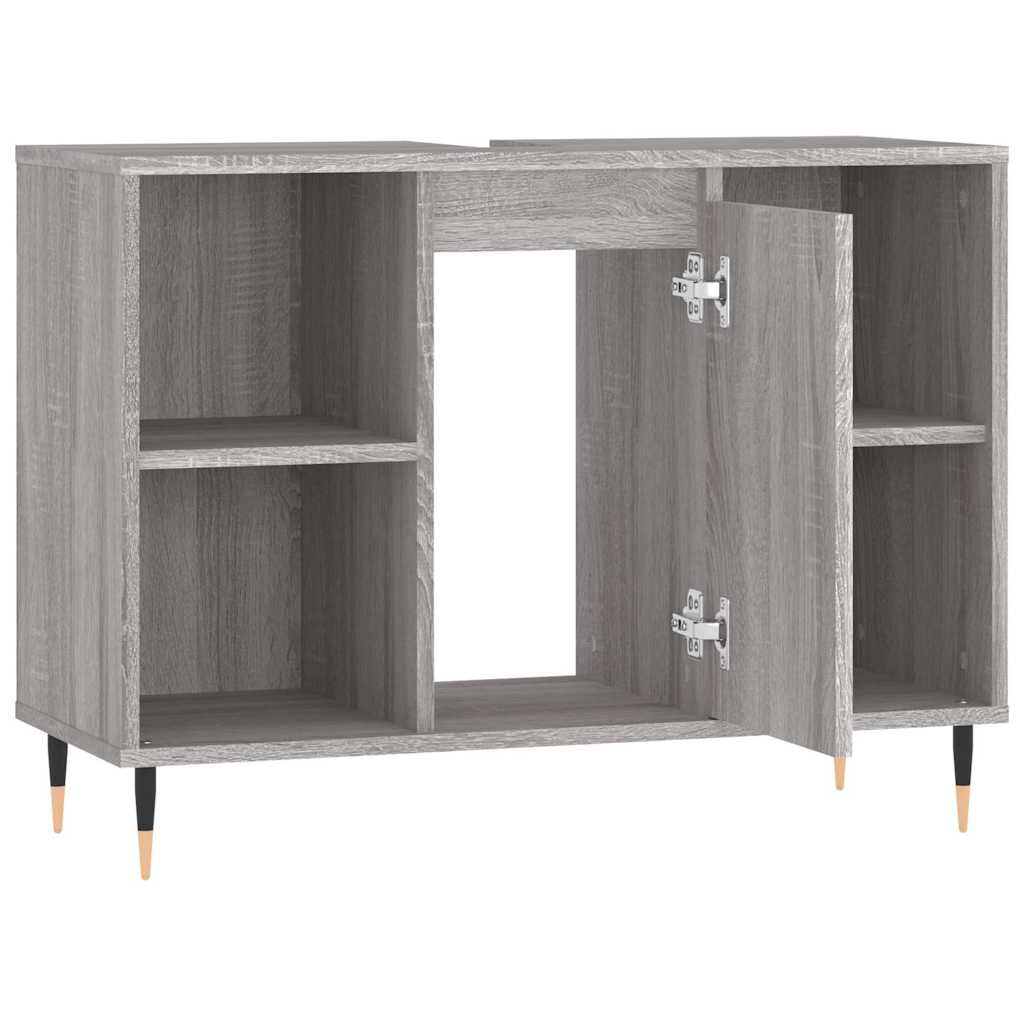 vidaXL Ντουλάπι Μπάνιου Γκρι Sonoma 80 x 33 x 60 εκ. από Επεξεργ. Ξύλο