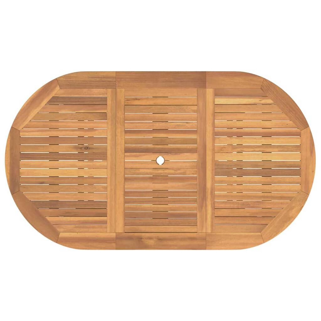 vidaXL Σέτ φαγητού για κήπο 5 pcs Καστανό Μασίφ ξύλο teak