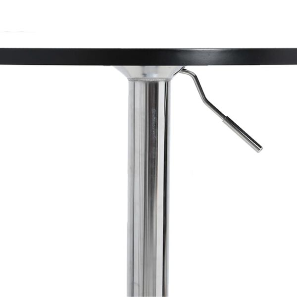 vidaXL Τραπέζι Μπαρ Μαύρο 60x60x90 εκ. Επ. Ξύλο / Επιχρωμιωμένο Ατσάλι