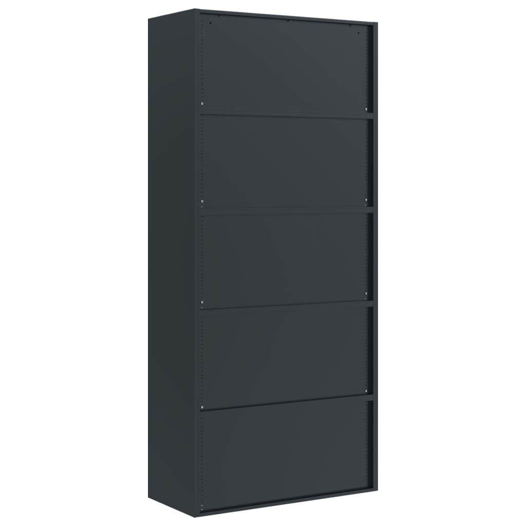 vidaXL Αρχειοθήκη Ανθρακί 90x40x200 εκ. Ατσάλινη