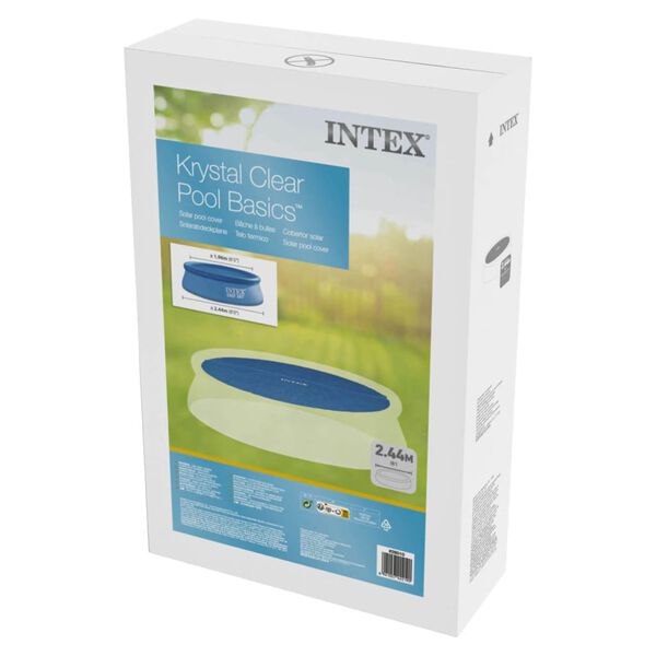 Intex Κάλυμμα Πισίνας Ηλιακό Μπλε 206 εκ. από Πολυαιθυλένιο