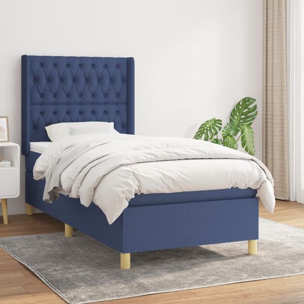 vidaXL &Kappa;&rho;&epsilon;&beta;ά&tau;&iota; Boxspring &mu;&epsilon; &Sigma;&tau;&rho;ώ&mu;&alpha; &Mu;&pi;&lambda;&epsilon; 90x200 &epsilon;&kappa;.&Upsilon;&phi;&alpha;&sigma;&mu;ά&tau;&iota;&nu;&omicron;