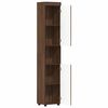 vidaXL Ντουλάπι Μπάνιου με πόρτα TULUM Καφέ δρυς 37 x 31.5 x 203 εκ