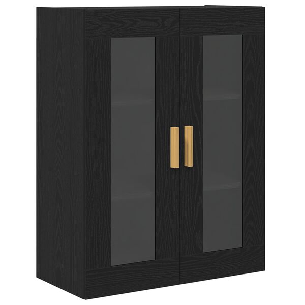 vidaXL Ντουλάπα Τοίχου Επιτοίχιο Μαύρη δρυς 69.5 x 34 x 90 εκ.