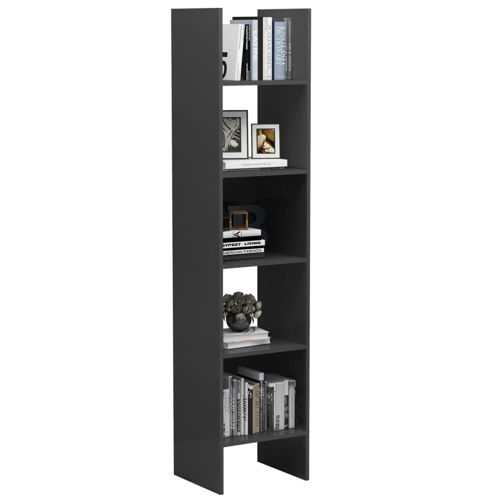 vidaXL Βιβλιοθήκη Γκρι 40 x 35 x 180 εκ. από Επεξ. Ξύλο