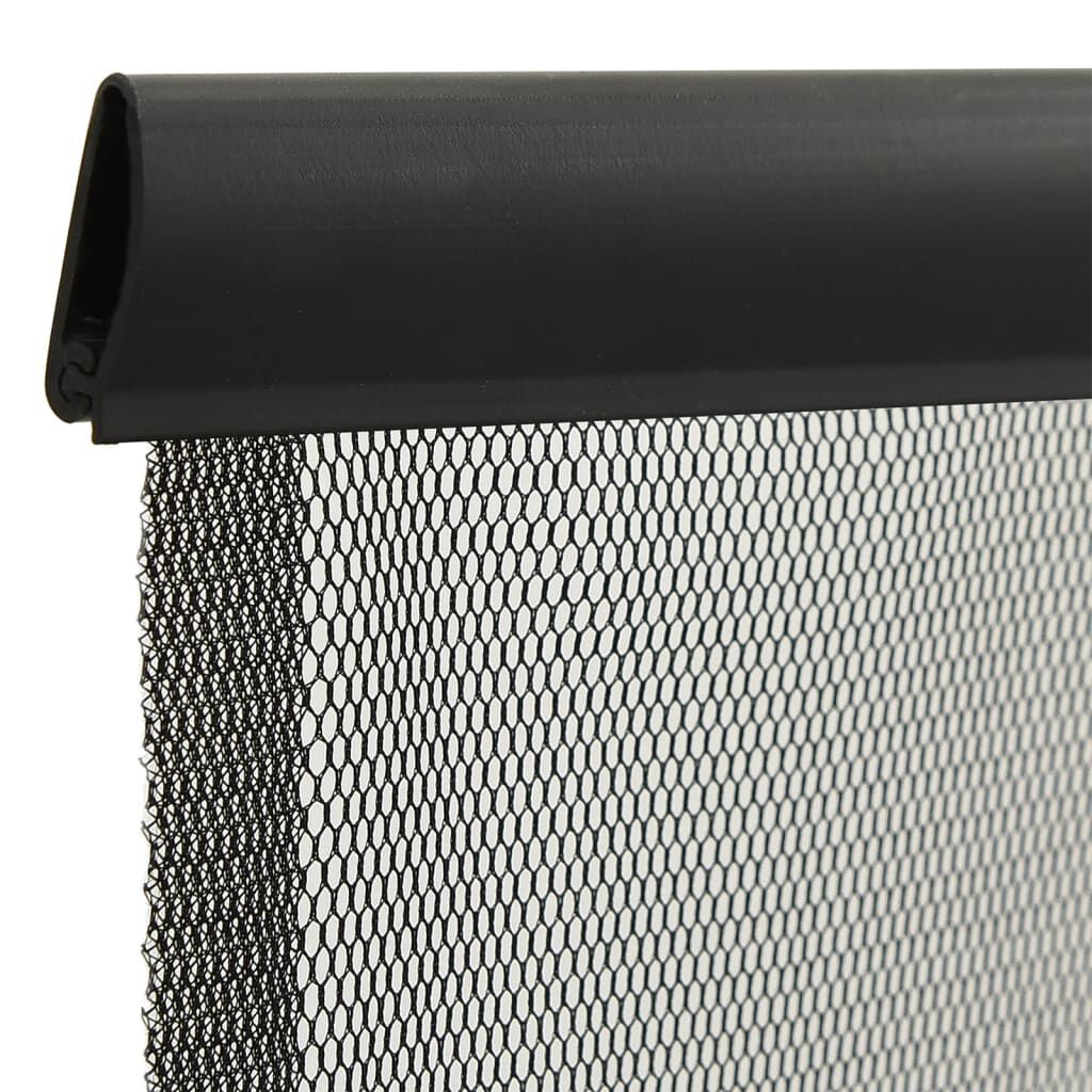 vidaXL Σήτα Πόρτας Κουρτίνα 5 Τεμαχίων Μαύρη 120 x 240 εκ.