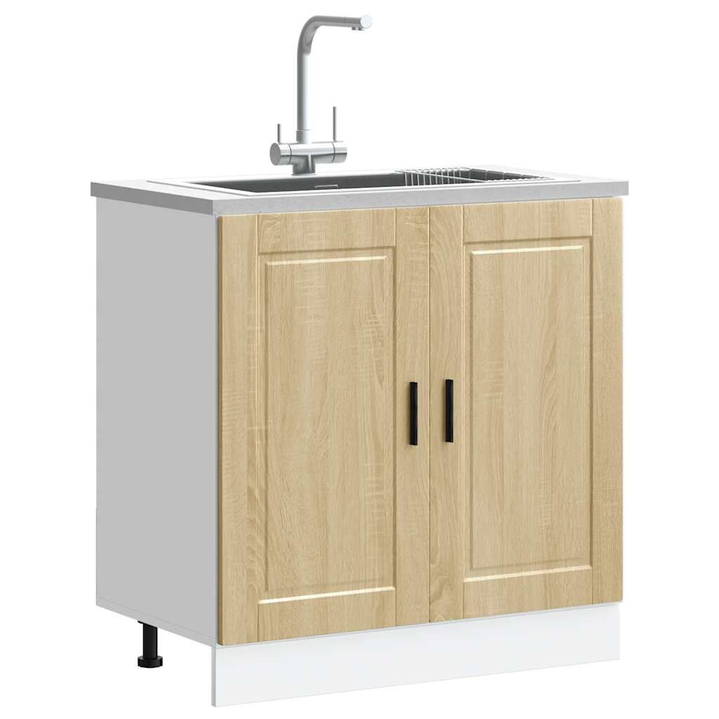 vidaXL Ντουλάπι βάσης νεροχύτη Porto Δρυς sonoma 80x46x81,5 cm