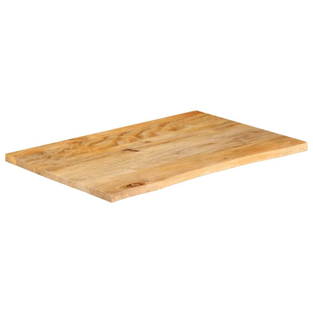 vidaXL Επιφάνεια Τραπεζιού 90x60x3,8 εκ. Live Edge Μασίφ Ξύλο Μάνγκο