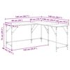 vidaXL Γραφείο Sonoma Δρυς 149 x 149 x 75 εκ. από Επεξεργασμένο Ξύλο