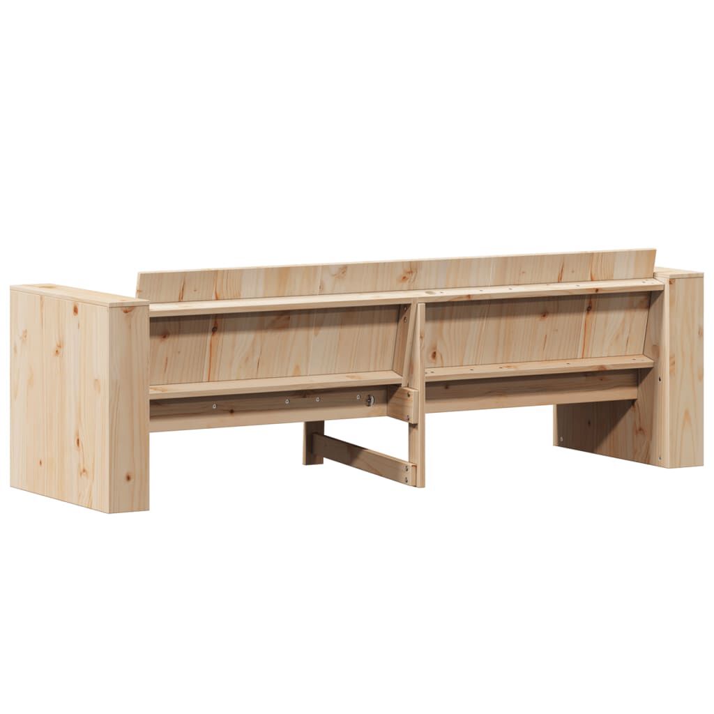 vidaXL Καναπές Κήπου Τριθέσιος 189x60x62 εκ. από Μασίφ Ξύλο Πεύκου