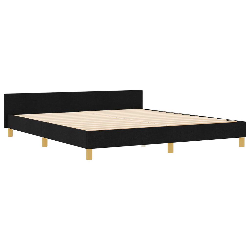 vidaXL Κρεβάτι Μαύρο 180x200 εκ Υφάσματος