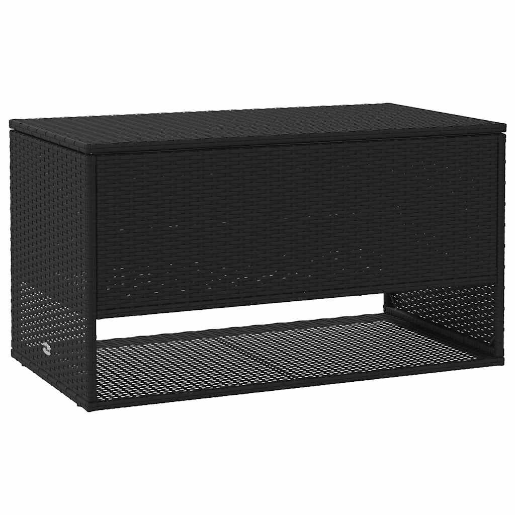 vidaXL Μαξιλαροθήκη εξωτερικού χώρου Μαύρο 100x55x55,5 cm Poly Rattan