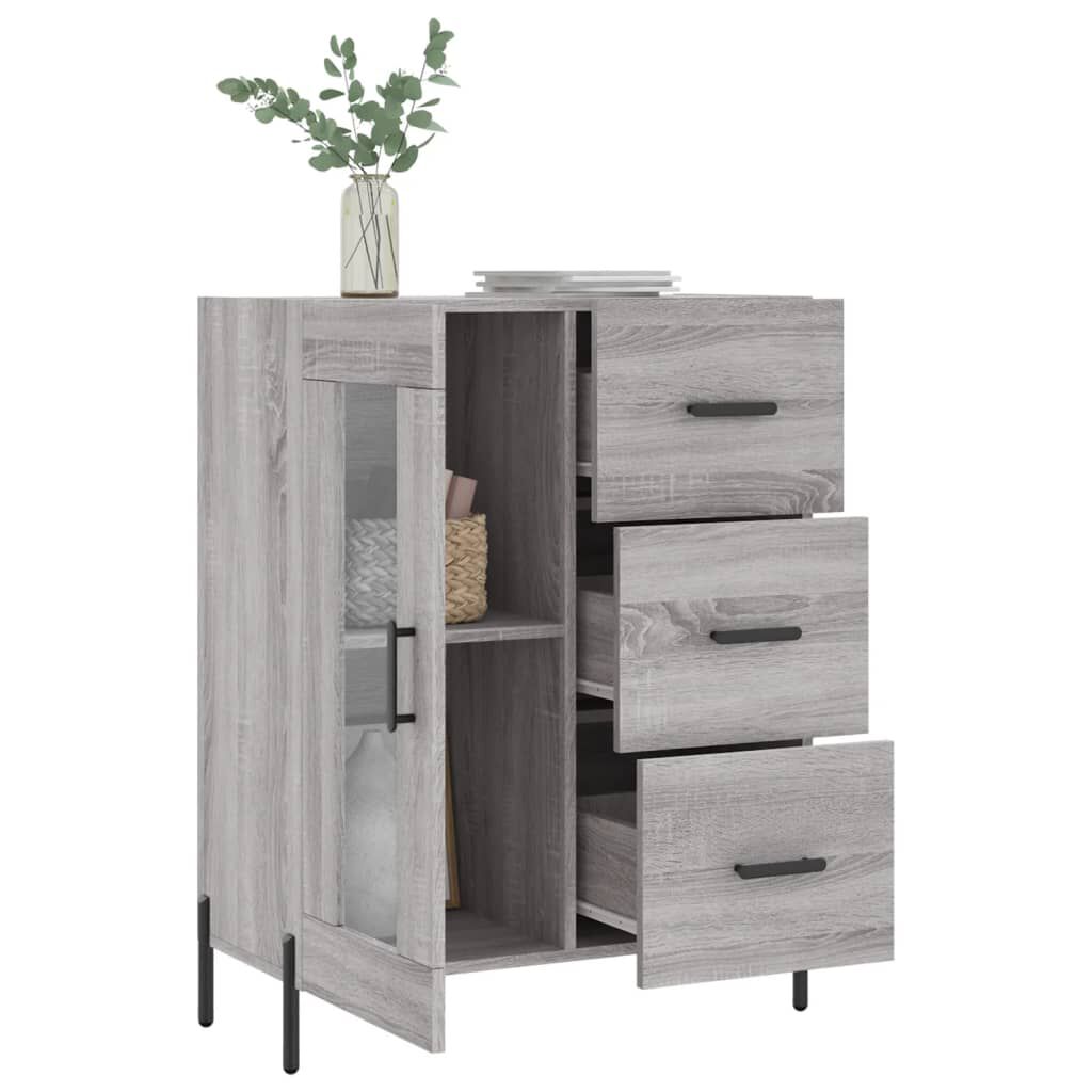 vidaXL Ντουλάπι Γκρι Sonoma 69,5 x 34 x 90 εκ. από Επεξεργασμένο Ξύλο