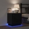 vidaXL Κομοδίνο με Μαύρο 44 x 34.5 x 45 εκ Επεξεργασμένο ξύλο