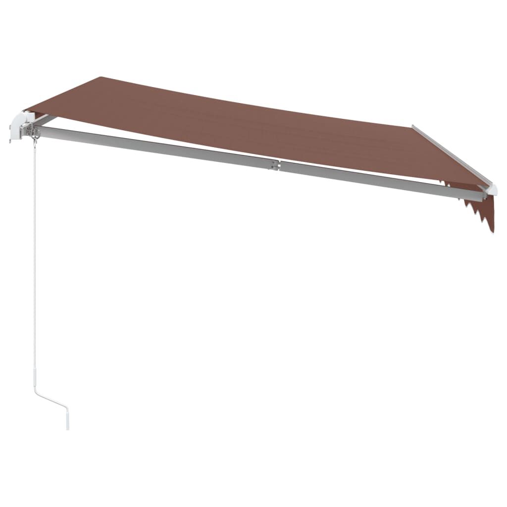 vidaXL Τέντα Πτυσσόμενη Χειροκίνητη με LED Καφέ 300x250 εκ.