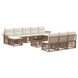 vidaXL &Sigma;&epsilon;&tau; &Kappa;&alpha;&nu;&alpha;&pi;έ &Kappa;ή&pi;&omicron;&upsilon; 11 pcs &Mu;&pi;&epsilon;&zeta; &sigma;&upsilon;&nu;&theta;&epsilon;&tau;&iota;&kappa;ό &rho;&alpha;&tau;ά&nu;