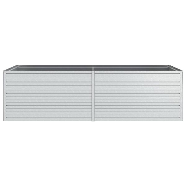 vidaXL Ζαρντινιέρα Υπερυψωμένη Ασημί 160x80x45 εκ. Γαλβανισμ. Χάλυβας