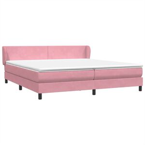 vidaXL Box Spring &kappa;&rho;&epsilon;&beta;ά&tau;&iota; &mu;&epsilon; &sigma;&tau;&rho;ώ&mu;&alpha;&tau;&alpha; &rho;&omicron;&zeta; 180x210 cm &Beta;&epsilon;&lambda;&omicron;ύ&delta;&iota;&nu;&omicron;